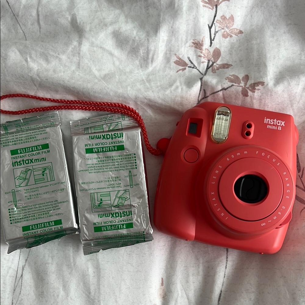 Fujifilm Red Instax Mini Instant Camera Film Photography